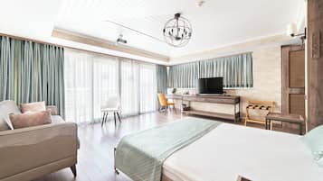 全景三人房, 海景 | 防敏寢具、記憶棉床墊、迷你吧、房內夾萬