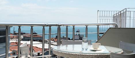 Panoramic Triple Room, Sea View | Balcony view