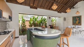 Fridge, electric kettle