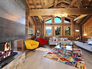 Living area - Spacious Chalet in Courchevel La Tania - 13 pax (La Tania)