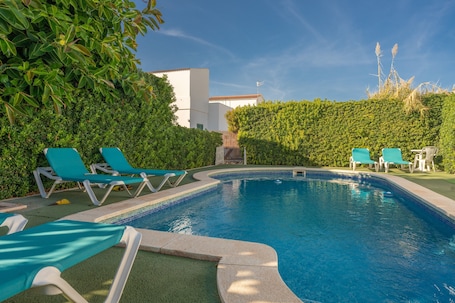 Pool. Holiday Apartment “Apartamento Delfín 1” with Pool, Terrace & WiFi; Parking Available in the Street
