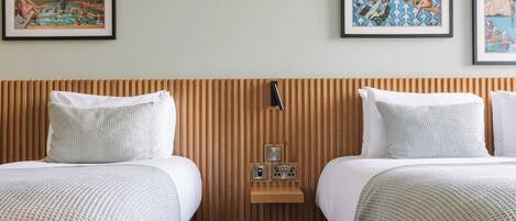 Twin Room, 1 Bedroom | 1 bedroom, in-room safe, soundproofing, iron/ironing board