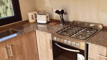 Apartemen Keluarga | Dapur pribadi | Lemari es besar, microwave, oven, dan kompor