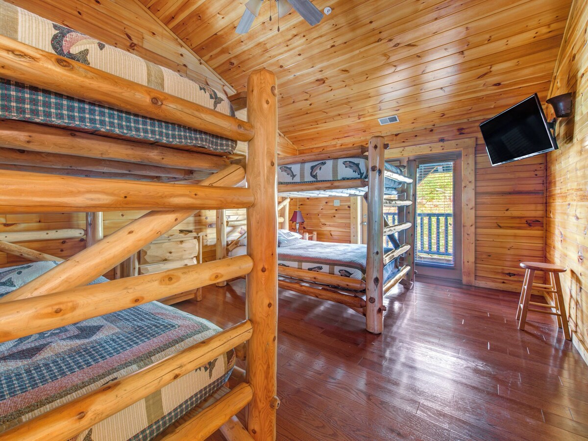 Photo 79 of Family Ties Lodge | Group Cabin w. Decks, 2 Hot Tubs, Game Room +More