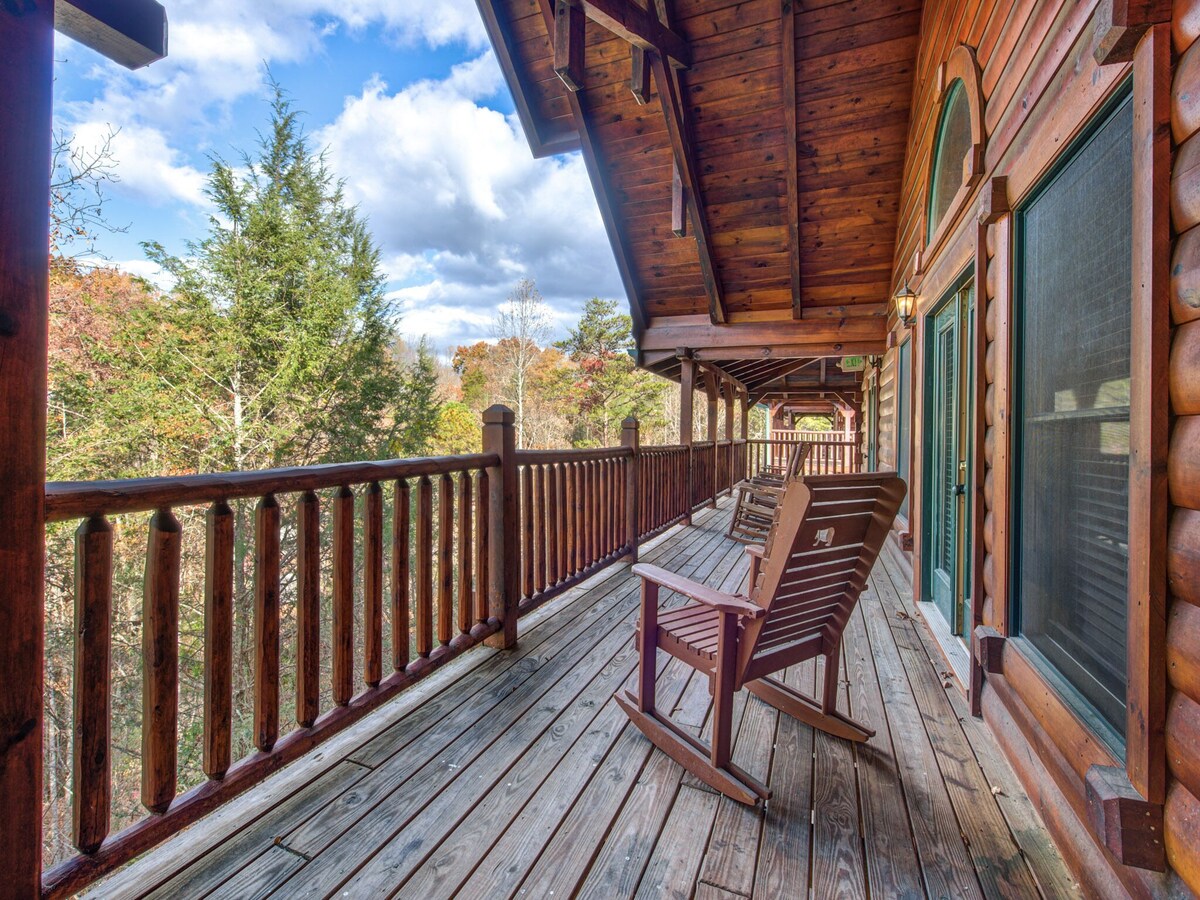 Photo 51 of Family Ties Lodge | Group Cabin w. Decks, 2 Hot Tubs, Game Room +More