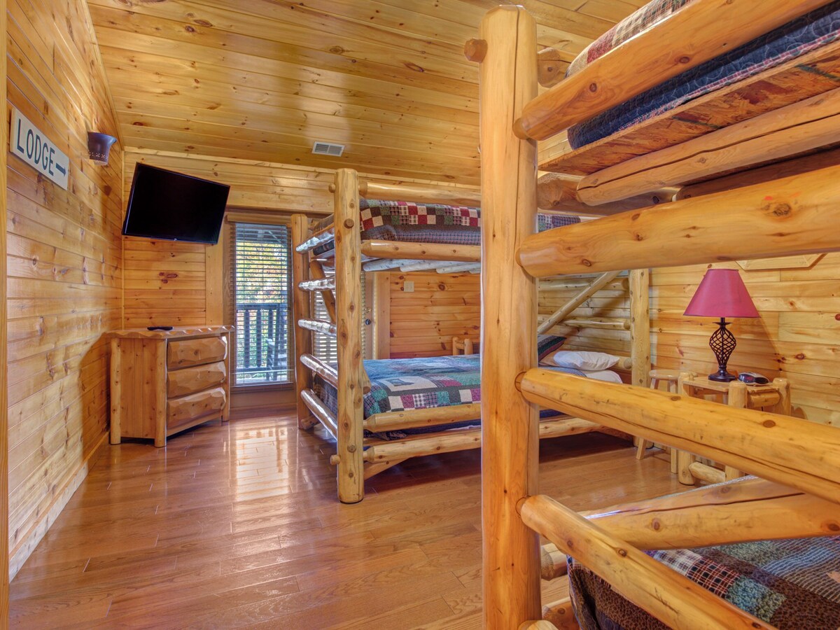 Photo 81 of Family Ties Lodge | Group Cabin w. Decks, 2 Hot Tubs, Game Room +More