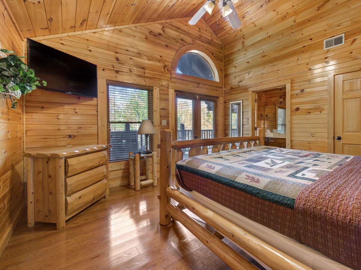 Photo 71 of Family Ties Lodge | Group Cabin w. Decks, 2 Hot Tubs, Game Room +More