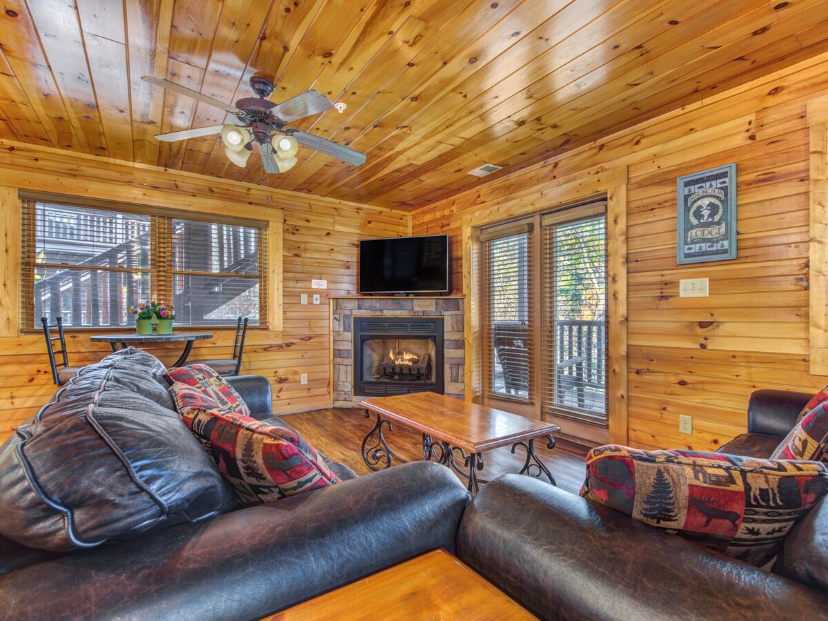 Photo 52 of Family Ties Lodge | Group Cabin w. Decks, 2 Hot Tubs, Game Room +More