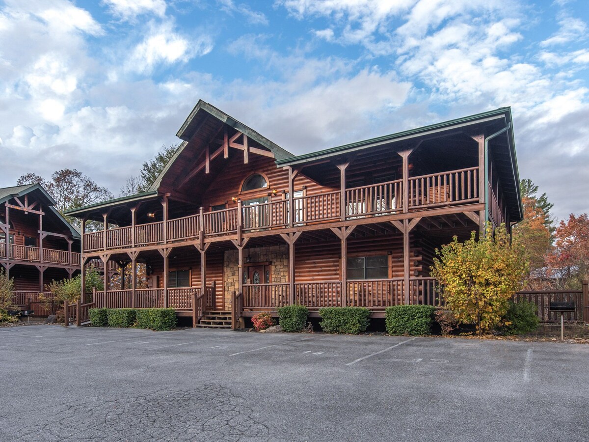 Photo 87 of Family Ties Lodge | Group Cabin w. Decks, 2 Hot Tubs, Game Room +More