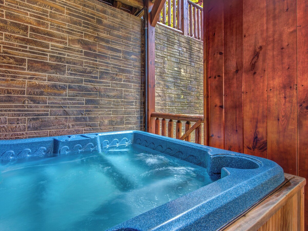 Photo 64 of Family Ties Lodge | Group Cabin w. Decks, 2 Hot Tubs, Game Room +More
