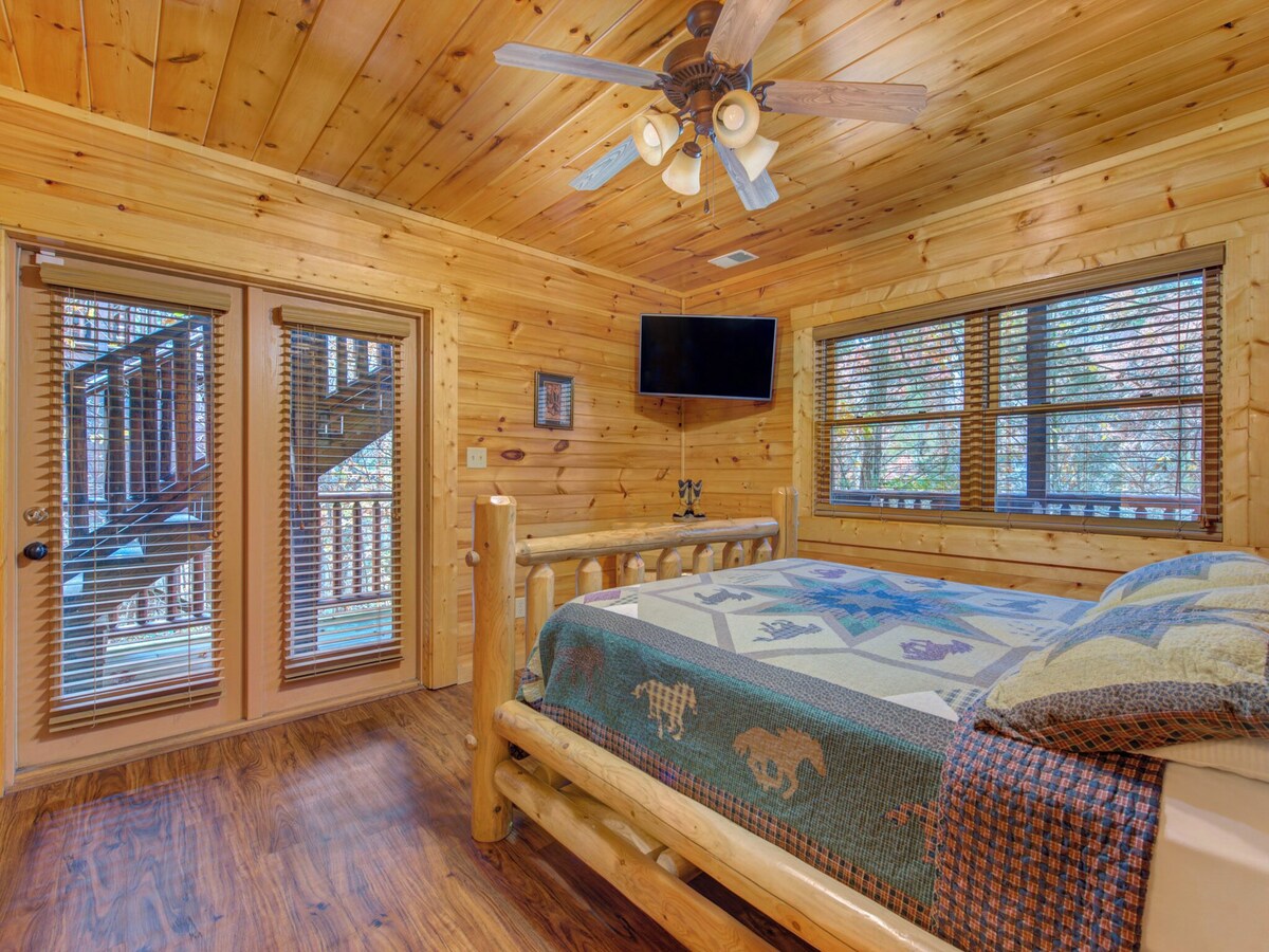 Photo 76 of Family Ties Lodge | Group Cabin w. Decks, 2 Hot Tubs, Game Room +More