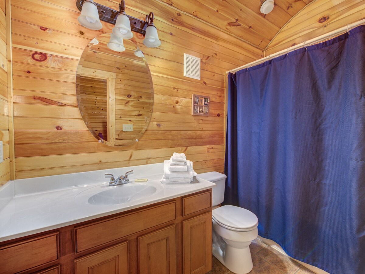 Photo 70 of Family Ties Lodge | Group Cabin w. Decks, 2 Hot Tubs, Game Room +More