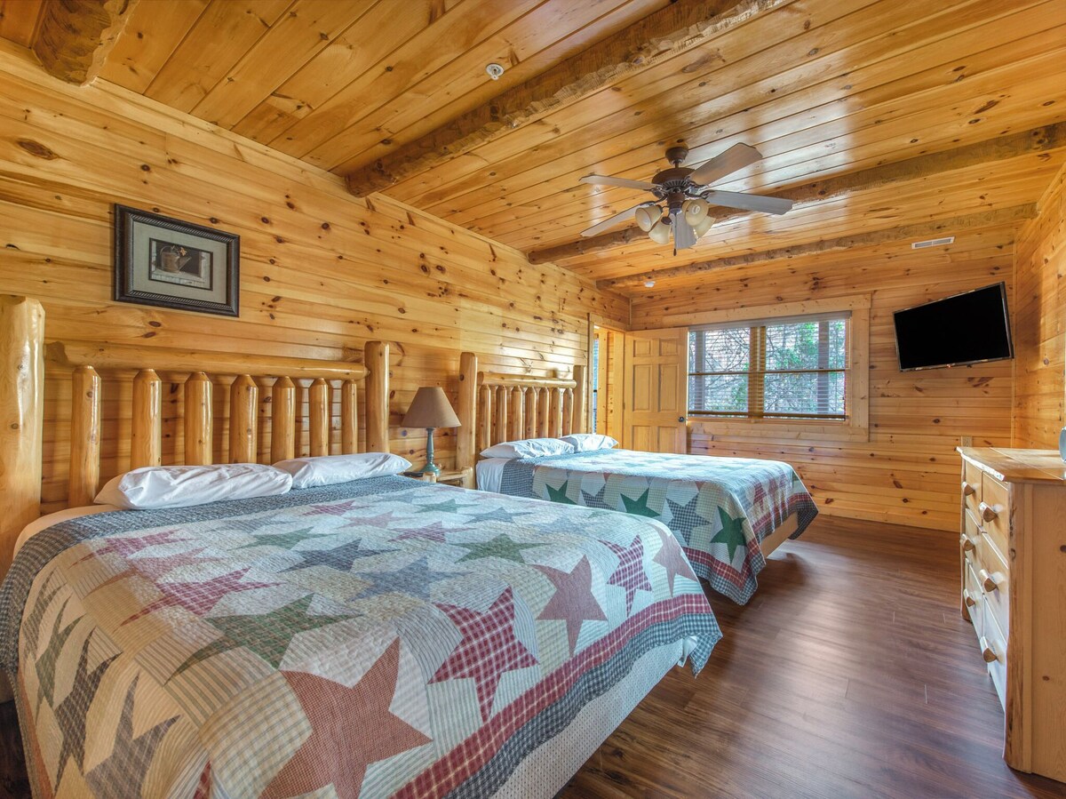 Photo 78 of Family Ties Lodge | Group Cabin w. Decks, 2 Hot Tubs, Game Room +More