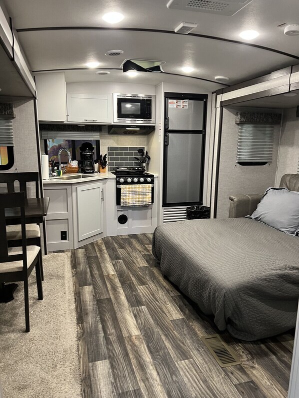 Desk, iron/ironing board, travel crib, WiFi