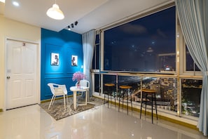 Apartment, 3 Bedrooms, Sea View | Living area | Flat-screen TV