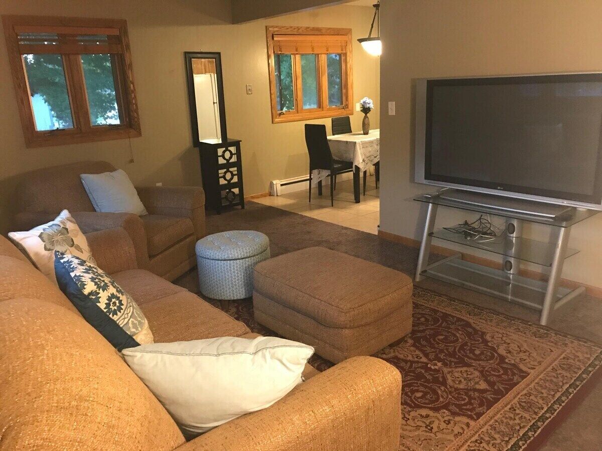 Apartment (Updated and cozy 2-Bedroom in Rochest) | Living room | TV