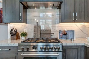 Fridge, microwave, oven, stovetop - Abode at King's Crown, ski-in/ski-out, private hot tub, on private trail (Park City)
