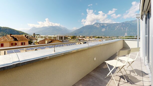 Balcony - Furnished Studio #000 - Swiss Resort Aigle (Aigle)