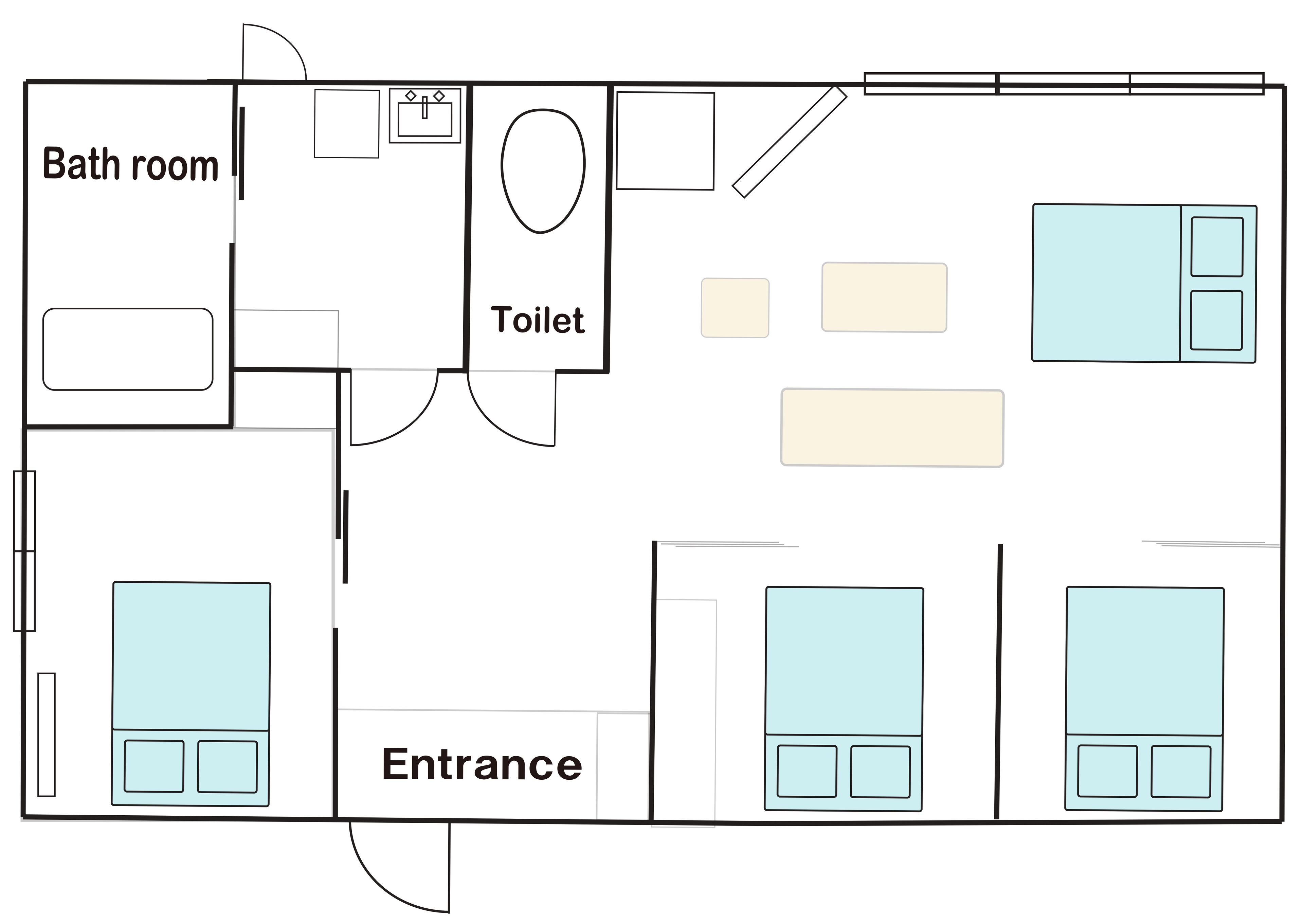 family room, non smoking (101-grande) | individually decorated, blackout curtains, free wifi, bed sheets