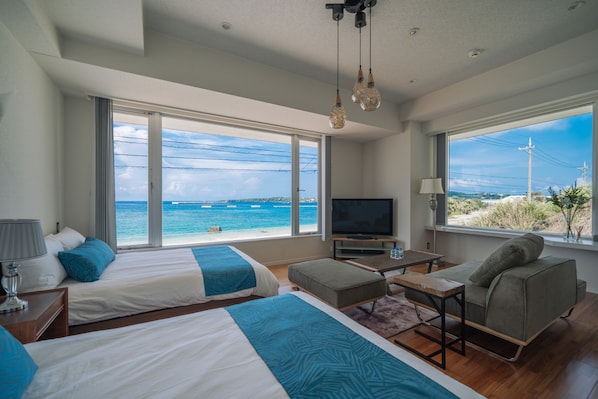 Habitación de lujo con 2 camas individuales, para no fumadores (201-SESOKO) | 3 habitaciones, decoración personalizada y cortinas blackout