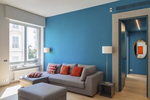 Apartment, 1 Schlafzimmer | Wohnbereich | Flachbildfernseher