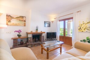 TV, fireplace, stereo
