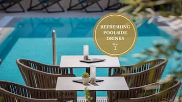 Indoor pool, open 8:00 AM to 7:00 PM, pool umbrellas, sun loungers