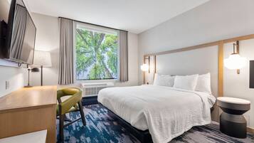 Desk, laptop workspace, iron/ironing board