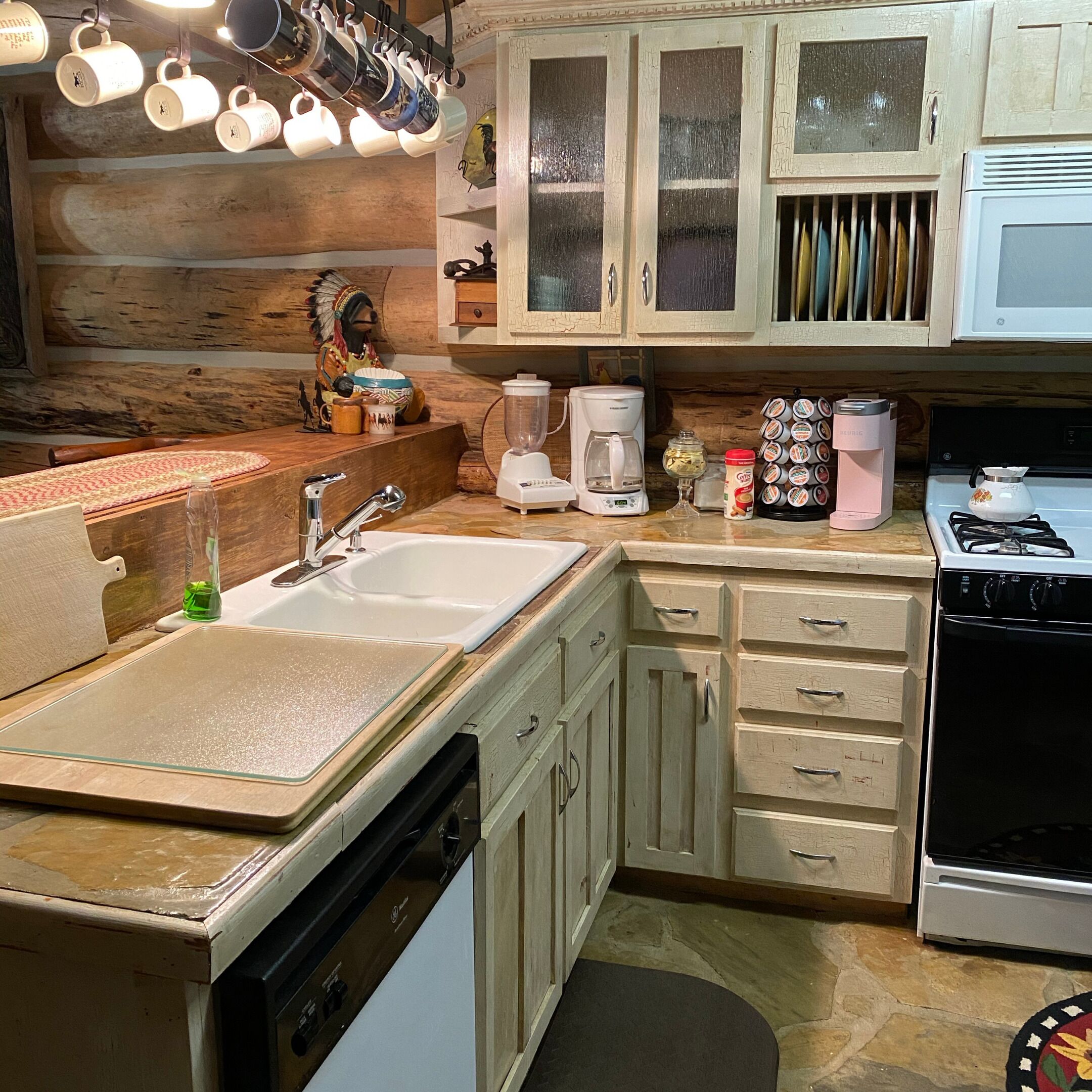 Log Cabin On The Rocks