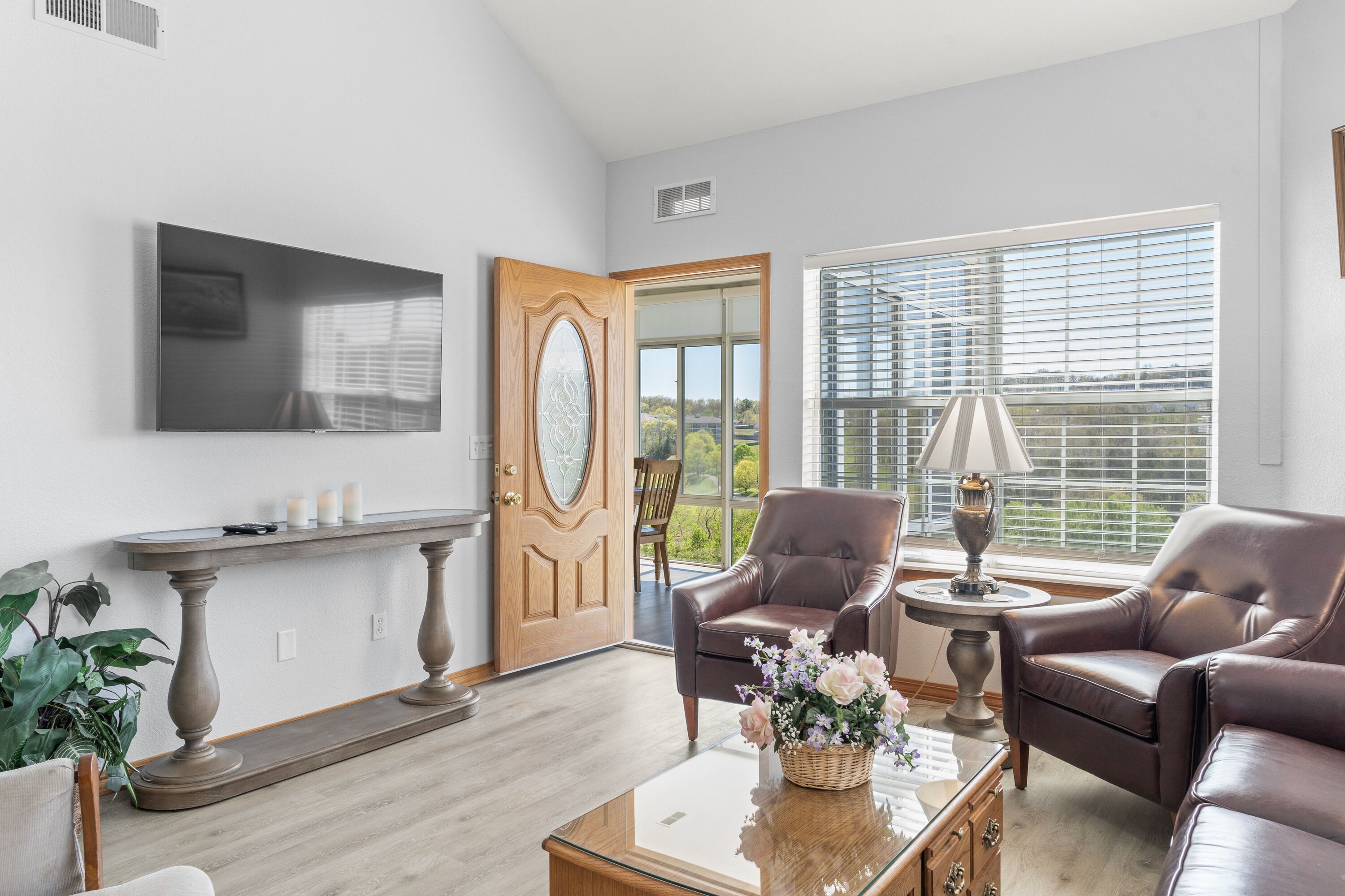 3 Bedroom, 3 Bath Golf Condo with Beautiful Course View from All-Season Sunroom