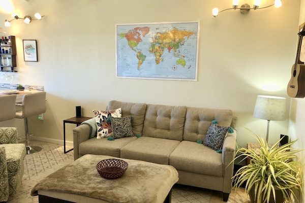 Relax after a long day at the beach in your cozy and comfortable living room