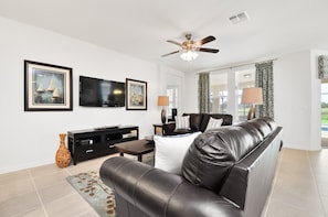 House, Multiple Beds, Private Pool, Garden View | Living room | TV - Beautiful 4Bd Pool The Dales at West Haven-1303yc (Davenport)