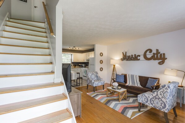 Staircase - Take a Jog in Nearby Shelby Park at a Bright, Cozy Home (Nashville)