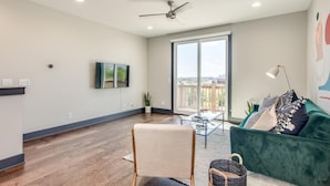Business Townhome, Non Smoking | Living area - Visually Stunning 2BR 1.5BA Near Downtown ~ Balcony w/ City View (Nashville)
