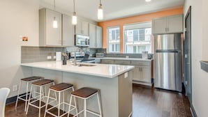 Business Townhome, Non Smoking | Private kitchen - Visually Stunning 2BR 1.5BA Near Downtown ~ Balcony w/ City View (Nashville)