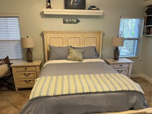 2 bedrooms, in-room safe, iron/ironing board, WiFi