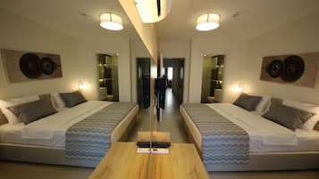 Sábanas de algodón egipcio, ropa de cama de alta calidad y minibar