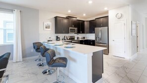 House, Multiple Beds, Private Pool, Pool View | Private kitchen | Fridge, stovetop, dishwasher, coffee/tea maker - Wonderful 9Bd Pool Spa Gm Hmchampions Gate-8817cbc (Davenport)