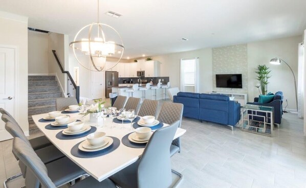 House, Multiple Beds, Private Pool, Pool View | Private kitchen | Fridge, stovetop, dishwasher, coffee/tea maker - Beautiful 8Bd Pool Spa Gm Hmchampions Gate-8890ccd (Davenport)