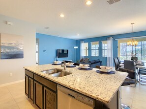 House, Multiple Beds, Private Pool | Private kitchen