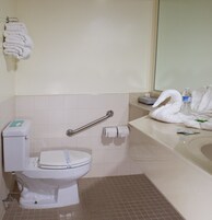 淋浴设施、大花洒淋浴喷头、毛巾、肥皂