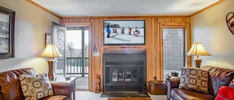 TV, fireplace, Netflix, streaming services