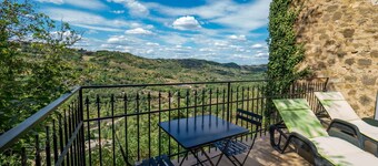 Maison de vacances privée avec climatisation, bain à remous, WIFI, TV, terrasse, vue panoramique