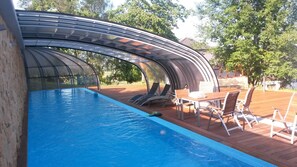 Outdoor pool, a heated pool