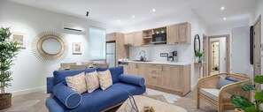 Family Suite, 2 Bedrooms, Sea View, Sea Facing | Private kitchen | Full-size fridge, stovetop, dishwasher, electric kettle - Ada Dreams City (Fethiye)