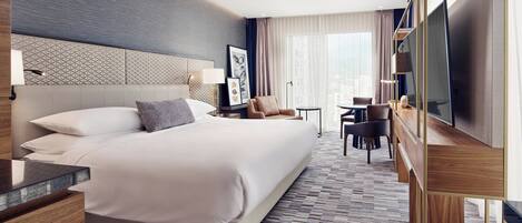 1 quarto, roupas de cama premium, edredons de pluma, frigobar