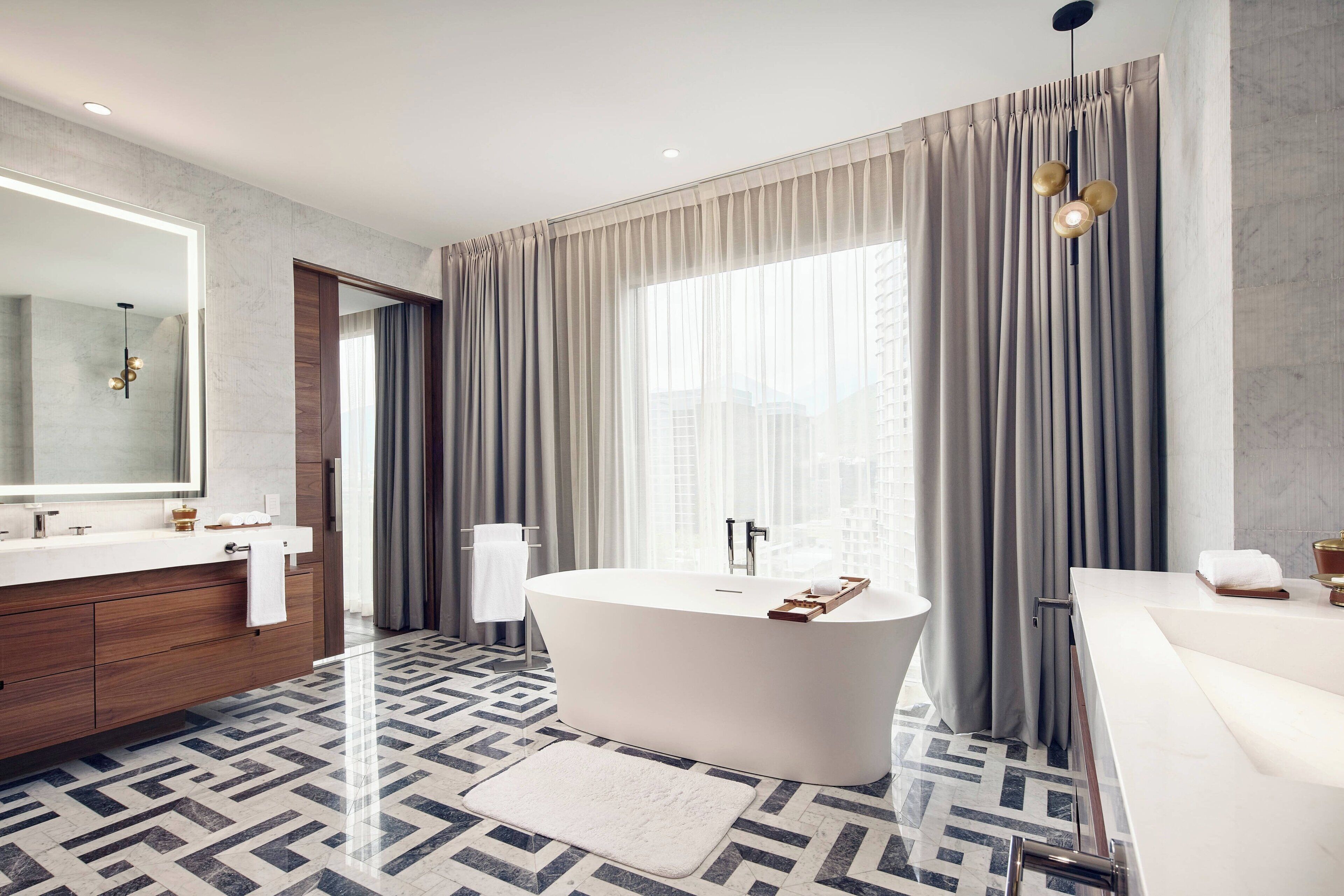 presidential suite, 1 king bed, non smoking | bathroom | designer toiletries, hair dryer, bathrobes, slippers