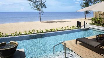 Luxury Villa, 1 Bedroom, Sea View | Minibar, in-room safe, individually decorated, individually furnished