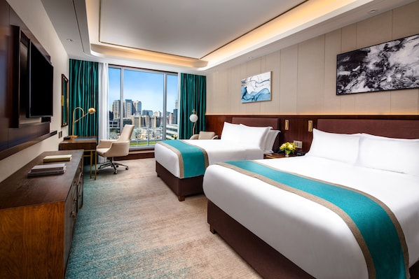 Ropa de cama de alta calidad y minibar 