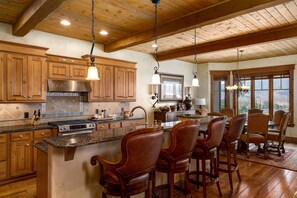 Fridge, microwave, oven, stovetop - Eagle Glen Views, AC! Private Hot Tub with Views & Grill! 2 Living Rooms, 2 Car Garage (Steamboat Springs)